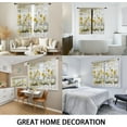 thumbnail image 4 of Yellow Floral Kitchen Window Curtains 27.5 x 39 Inch Small Short Mini Cafe Rod Pocket Farmhouse Rustic Country Daisy Living Bedroom Room Home Treatment Set of 2 Curtain Panels Drapes Tiers, 4 of 6