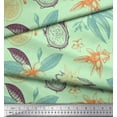 thumbnail image 2 of Soimoi Poly Georgette Fabric Floral,Ginger & Lemon Slice Vegetable Decor Fabric Printed Yard 52 Inch Wide, 2 of 3