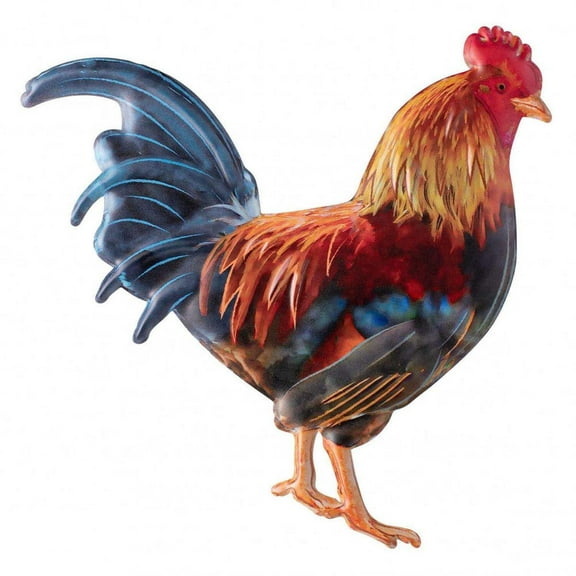 Craig Bachman 12 Inch Metal Rooster Hanger, Multicolor
