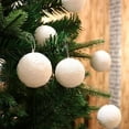 thumbnail image 4 of 6/60 bolas de nieve de espuma blanca para colgar en el árbol de Navidad, adornos de bolas de nieve artificiales falsas, suministros de decoración para fiestas de Año Nuevo, 4 of 5
