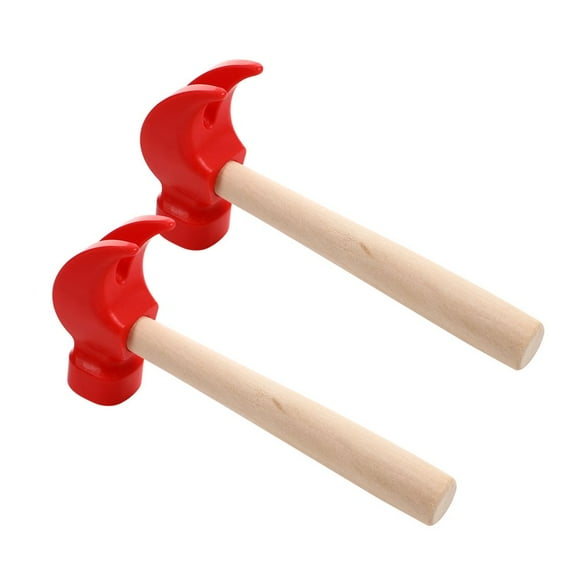 HLONK Ensemble de Jouets Marteau en Bois - Outils d'Entretien et Éducatifs (2 Pcs)