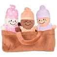 thumbnail image 2 of Creative Minds Cesta de bebés con 3 muñecos de peluche súper suaves de 9 pulgadas para bebés y niños Juego de juguetes sensoriales multiculturales de felpa para bebés con cesta Naranja Púrpura Rosa, 2 of 5