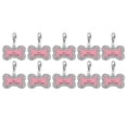 thumbnail image 4 of Collar colgante de acero inoxidable con letras para mascotas, identificación personalizada, antipérdida, 10 Uds., 4 of 5