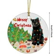thumbnail image 3 of Black Cat Ornaments for Christmas Tree, Christmas Animal Ornament, Xmas Decor Tree Hanging, Christmas Tree Ornaments Topper Decorations, Gifts for Cat Lovers, 3 of 5