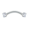 thumbnail image 6 of Jiaroswwei Eyebrow Ring Cubic Zirconia Wear-resistant Steel Body Piercing Jewelry Barbell for Women, 6 of 8