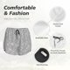 thumbnail image 4 of Balery GlitterSilver Pantalones cortos deportivos para mujer con forro y dos bolsillos, elásticos, para entrenamiento, gimnasio, yoga-Small, 4 of 7