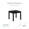 thumbnail image 2 of Bluff Modern Wood 3-Piece Coffee Table Set with 2 End Tables, Black, 2 of 14