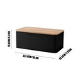thumbnail image 3 of Latrodar Kitchen Wooden Lid Baking Breads Storage Box Food Tightness Dusts Storage Boxes Excellent Quality Ceramic Material Black Upgraded 8x6.4 Inch, 3 of 5