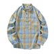 thumbnail image 2 of Ceisia Men Fashion Casual Printed Long Sleeve Turndown Collar Button Front Gift Daily Work Party Versatile Shirt Top, 2 of 7