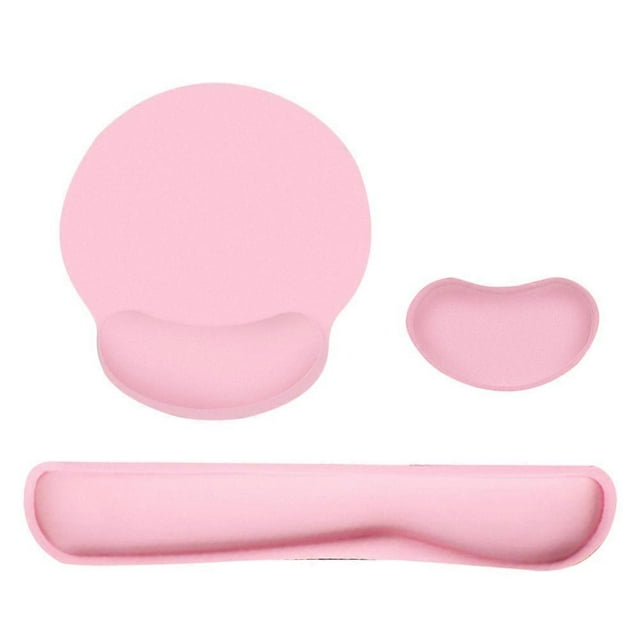 Desk Mouse Pad Set Square Arc Shape Easy To Clean 17.29X3.14X0.98In Computer Accessory 1Set