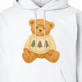 thumbnail image 3 of Inktastic Vintage Teddy Bear in Sweater with Christmas Trees Adult Hoodie Sweatshirt, 3 of 4