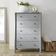 thumbnail image 2 of Dresser Drawer Chest, Light Gray, Wood, Hotel Bedroom, Modern Contemporary, HB37719, 2 of 8