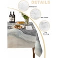 thumbnail image 2 of Grey Coastal Table Cloth, Summer Beach Nautical Abstract Art Waterproof Tablecloth for Rectangle Tables, Reusable Washable Fabric Table Cover for Restaurant Kitchen Dining Tables 52"x70", 2 of 5