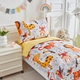 thumbnail image 4 of Juego de Ropa de Cama para Niños Pequeños UOZZI BEDDING Animales de la Jungla 4 Piezas Naranja, 4 of 9
