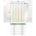 thumbnail image 6 of No Hook Shower Curtain with Snap in Liner, Yellow Grey Tree Branch Hotel Shower Curtains for Bathroom, Washable Shower Curtain Liner Set with Mesh Top Window, 72”x78”, 6 of 6