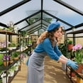 thumbnail image 3 of Senfot 8 x 12ft Greenhouse Easy Assembly Aluminum Polycarbonate Greenhouses for Outdoors with Roof Vent Ground Nails Heavy Duty Walk-in Black, 3 of 9
