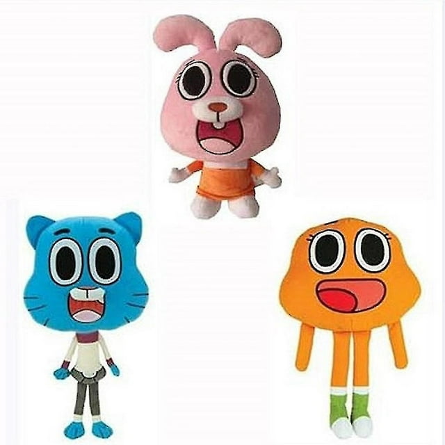 Figura de peluche HUOGUO Gumball con dibujos animados para niña, muñeca blanda de 25 cm