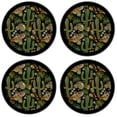 thumbnail image 2 of Silicone Non-Slip Drink Coasters with Removable Printed Absorbent Felt Pad - Set of 4 - Skulls & Cactus Toss, 2 of 3