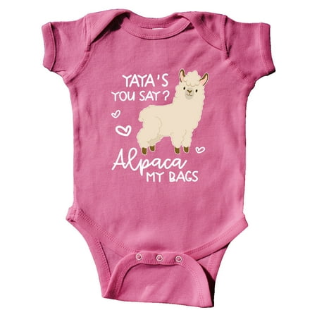 

Inktastic Yaya s You Say Alpaca My Bags Gift Baby Boy or Baby Girl Bodysuit