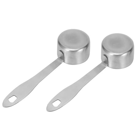 

Tebru 2PCS 30ml Stainless Steel Coffee Scoop Long Handled Coffee Milk Powder Measur NX