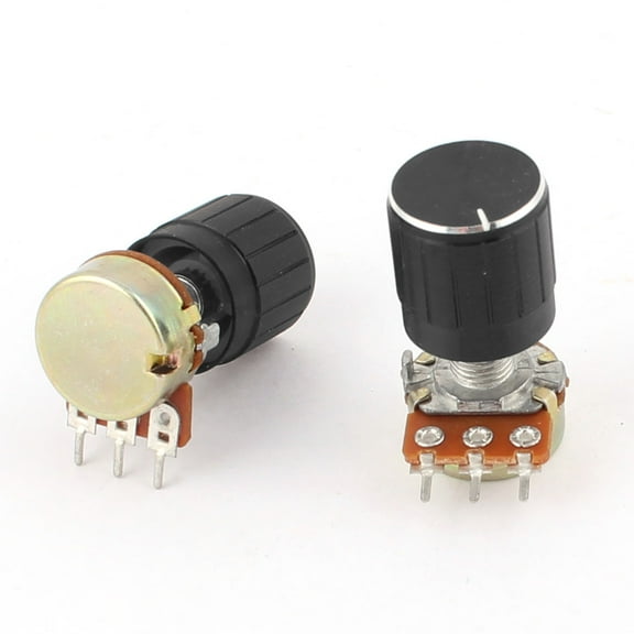 Unique Bargains 2Pcs B10K 10K Ohm 13mm Rotating Shaft Audio Single Linear Potentiometer Pot