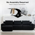 thumbnail image 3 of Living Room Sofas L-Shaped Sectional Couches for Living Room with Memory Foam & Steel Frame - No Assembly Convertible Sofa Bed, Corduroy Fabric Compression Sofa, Modular Couch for Apartments,Bedrooms, 3 of 9