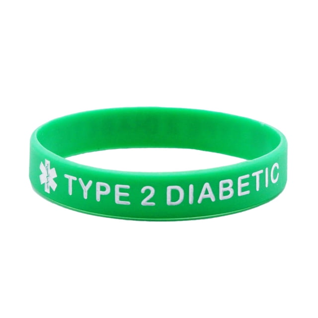 Riforla TYPE 2 DI ABETIC Prevention Silicone Wristband Bracelets C