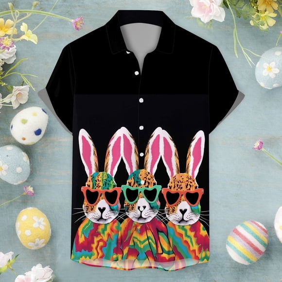 XEGLSBU Men's Hawaiian Shirt Short Sleeve Floral Button Down Shirts Tropical Holiday Beach Shirts