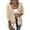 Beige, variant on Ecetana Cardigans for Women Hooded Sweater Long Sleeve Zipper Knit Coat with Pockets,Female