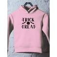 thumbnail image 3 of Trick O Treat Halloween Quote. Hoodie Toddler -Image by Shutterstock,  5 Toddler, 3 of 4