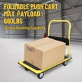 thumbnail image 2 of Garvee Foldable Platform Truck Cart with Hand & Wheels | 1100 LBS Load Capacity | Heavy Duty Push Cart for Loading & Moving, 2 of 7
