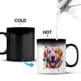 thumbnail image 3 of Golden Retriever Portrait Watercolor Vintage Retro Styles Heat Color Changing Mug Goldens Dog Lover Gifts Idea Magic Coffee Mug - 00001, 3 of 4