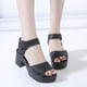 thumbnail image 2 of Sandalias de plataforma de verano estilo romano peep toe tacones altos sandalias de tacón grueso muffin zapatos de mujer, 2 of 6