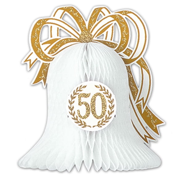 12 Pack Beistle 50th Anniversary Centerpiece- Wedding Bell