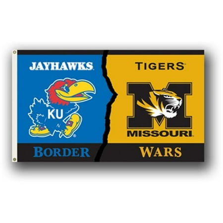 Bsi Products 95443 3 Ft. X 5 Ft. Flag W/Grommets - Rivalry House Divided - Kansas - Missouri