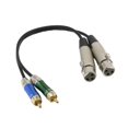 thumbnail image 2 of Cable de sonido estéreo shamjiam 2 XLR a 2 Cable de 1 pie, 2 of 9
