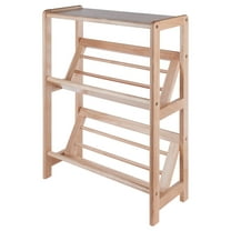Winsome Wood Juliet Tilted Bookshelf, 2-Tier, Natural Finish