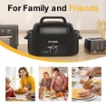 thumbnail image 5 of Horno asador eléctrico 26QT, asador de pavo eléctrico con tapa de visualización y auto-rotación, horno asador de pavo de acero inoxidable, negro, 5 of 5