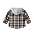 thumbnail image 3 of GYRATEDREAM Toddler Baby Girls Mid-length Plaid Shirt Jacket Kids Flannel Long Sleeve Lapel Button down Thicken Shirt Coat Top with Pockets Children Fall Winter Warm Outwear Clothes for 2-10 Years, 3 of 8