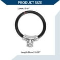 thumbnail image 4 of Candado de bicicleta Unique Bargains con llave, cable portátil, candado antirrobo, mini candado de anillo, aleación ABS, 39 cm, negro, 1 pc, 4 of 6