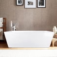 thumbnail image 1 of Vanity Art Solid Surface Resin Stone Freestanding Soaking Bathtub, 1 of 5