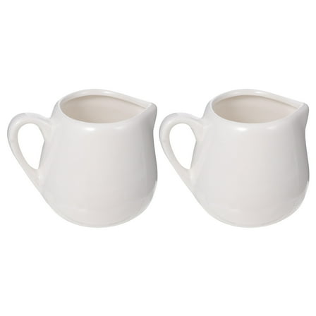 FOMIYES 2Pcs Small Cream Jug Simple And Generous Design White Cooking