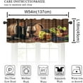 thumbnail image 2 of Wine Valance Curtains, Vintage Red Wine Grapes Windows Curtains Valance for Kitchen Dining Room Canteens Home Decor, 54x18in, 2 of 6