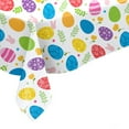 thumbnail image 5 of Easter Tablecloth, Colorful Easter Eggs Table Cloth, Plastic Disposable Rectangle Spring Easters Egg Table Cover for Easters Tables Decorations and Party Supplies Decor Favors, 108 x 54 Inch, Green, 5 of 7