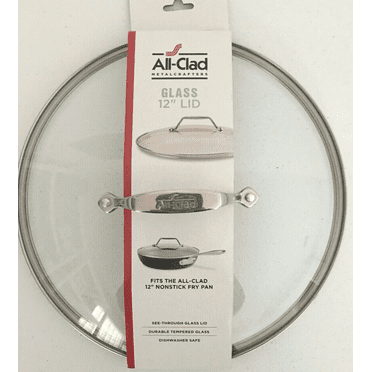 All Clad Metal Crafters 12" Glass Lid Stainless Steel Handle Fits 12" Nonstick Fry Pan