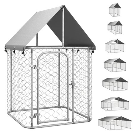 vidaXL 屋外用犬小屋 屋根付き 400x200x150cm動物 ペット用品 ペット用品 犬用品 犬小屋・ドッグラン 代引不可