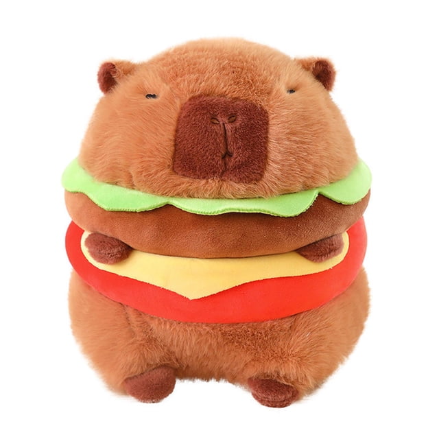 Cojín para el cuello de peluche de hamburguesa, animal abrazable, juguete de peluche, adorno decorativo para 35cm