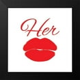 thumbnail image 2 of Grey, Jace 15x15 Black Modern Framed Museum Art Print Titled - Her Lips, 2 of 5