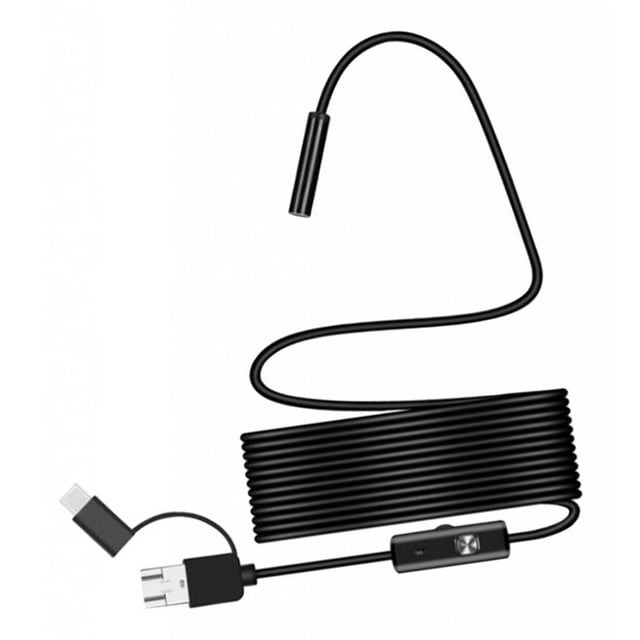 lionlar 3 In 1 Slim Waterproof Snake Inspection Camera Micro USB, USB OTG Android, 5m