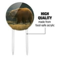 thumbnail image 6 of Acrylic Wandering Grizzly Bear Cake Topper Party Decoration for Wedding Anniversary Birthday Graduation, 6 of 7